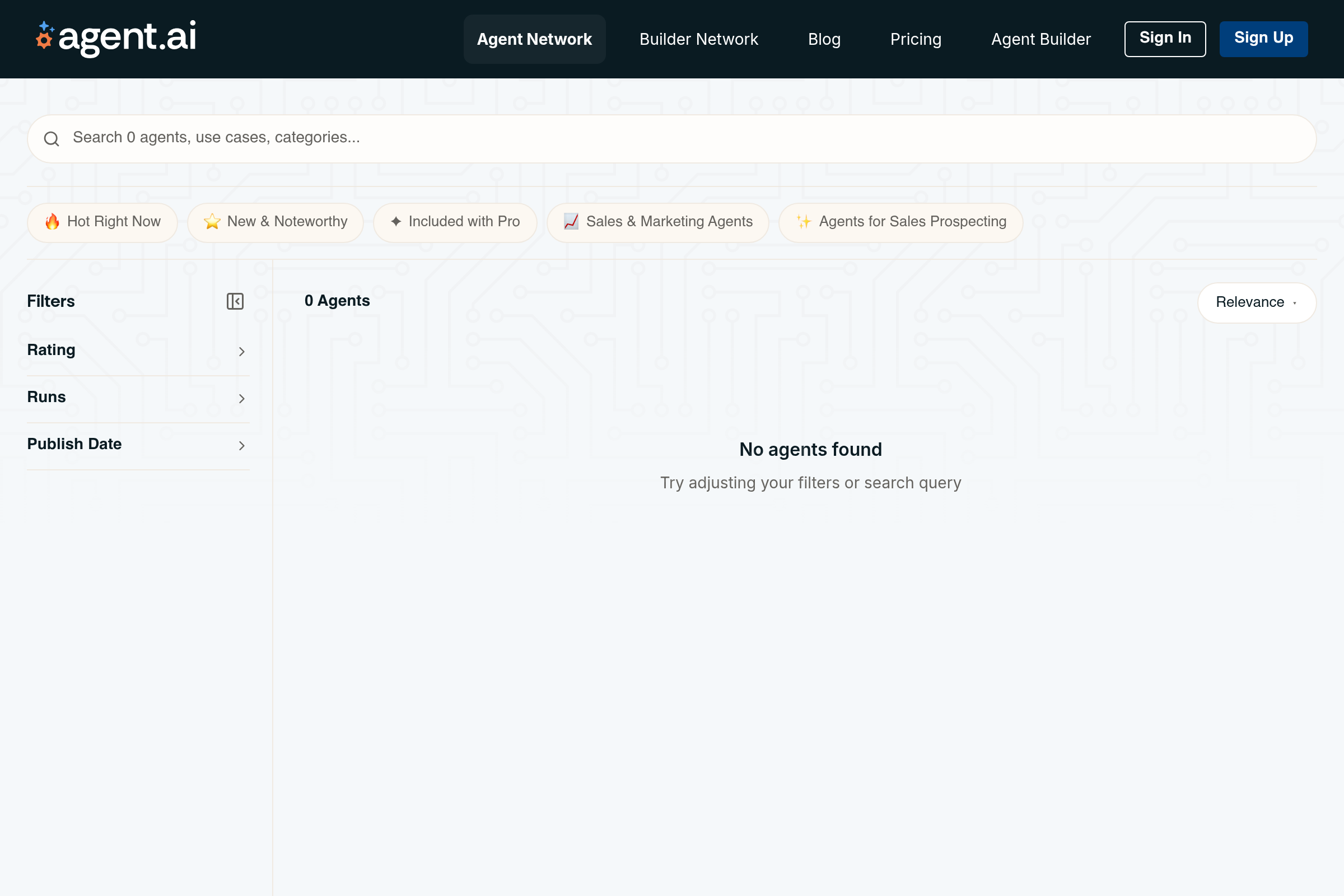 The Agent.ai marketplace at agent.ai/agents — community-published agents browsable by category, with the public-fork model that drives most of the platform's value.