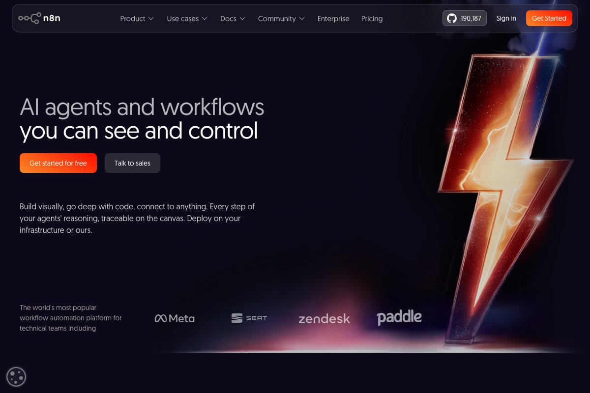n8n homepage screenshot